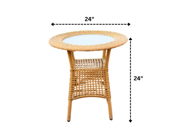 Outdoor Rattan Table Set Furniture