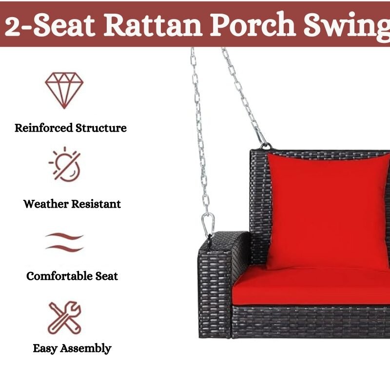 Red Wicker Outdoor Furniture