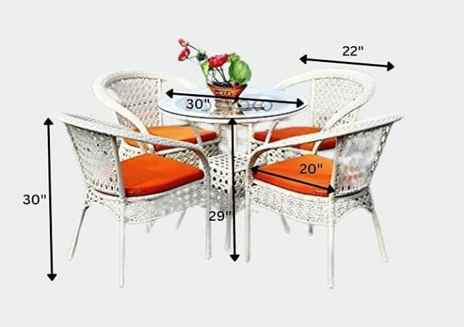 White Rattan Patio Furniture Set: 5-Piece Outdoor Conversation Ensemble - Image 2