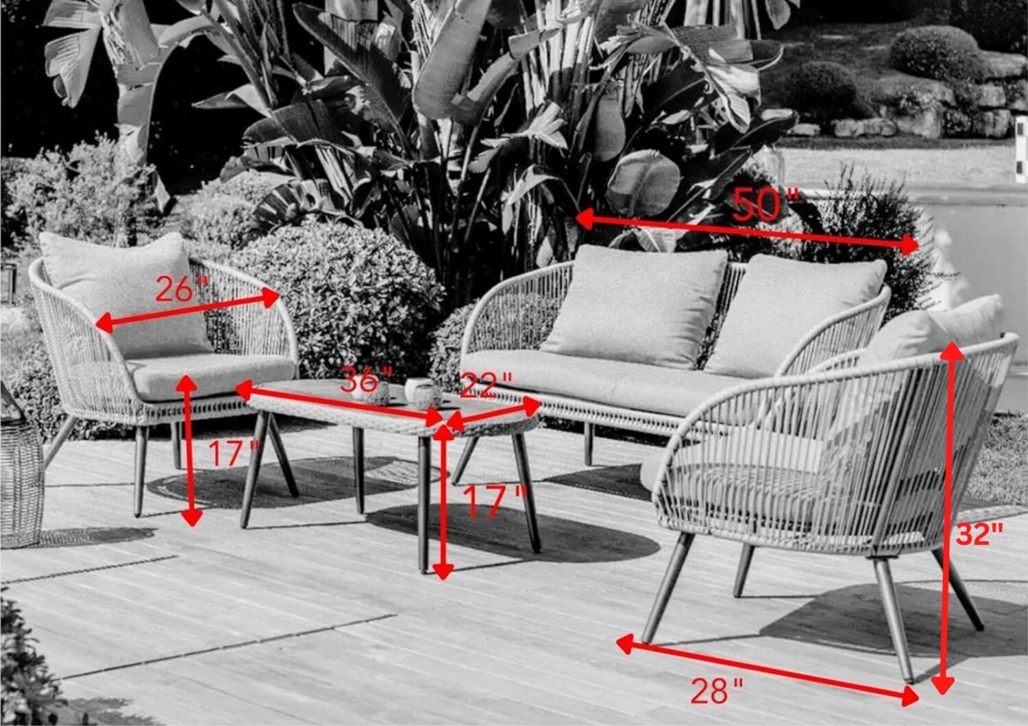 4 Seater Sofa Set (Beige & Grey) - Image 2