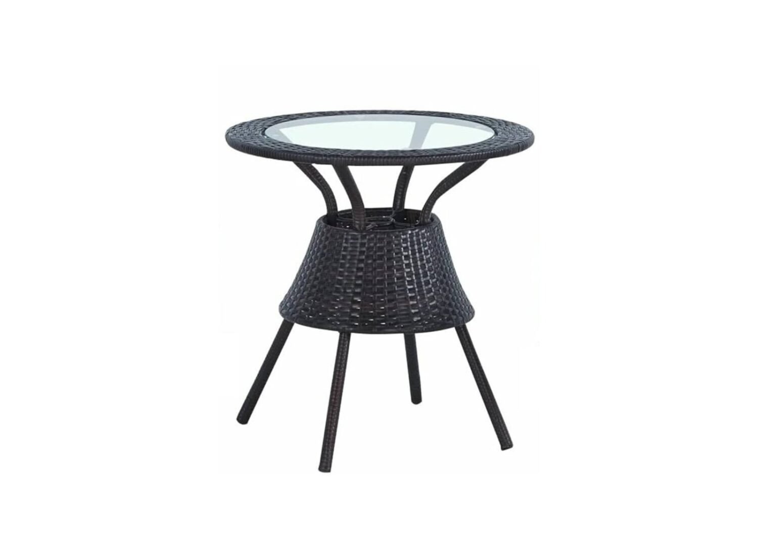 Devoko Wicker Patio Conversation Set - Rattan Chair/Table - Poolside/Balcony - Image 4