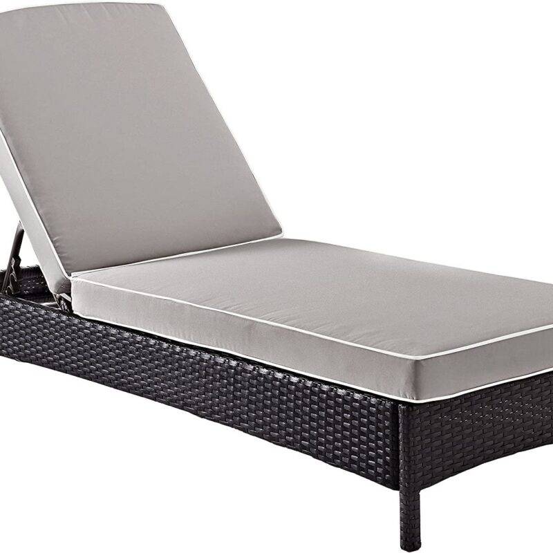 DEVOKO Outdoor Double Chaise (Dark Brown/Grey) - Image 4