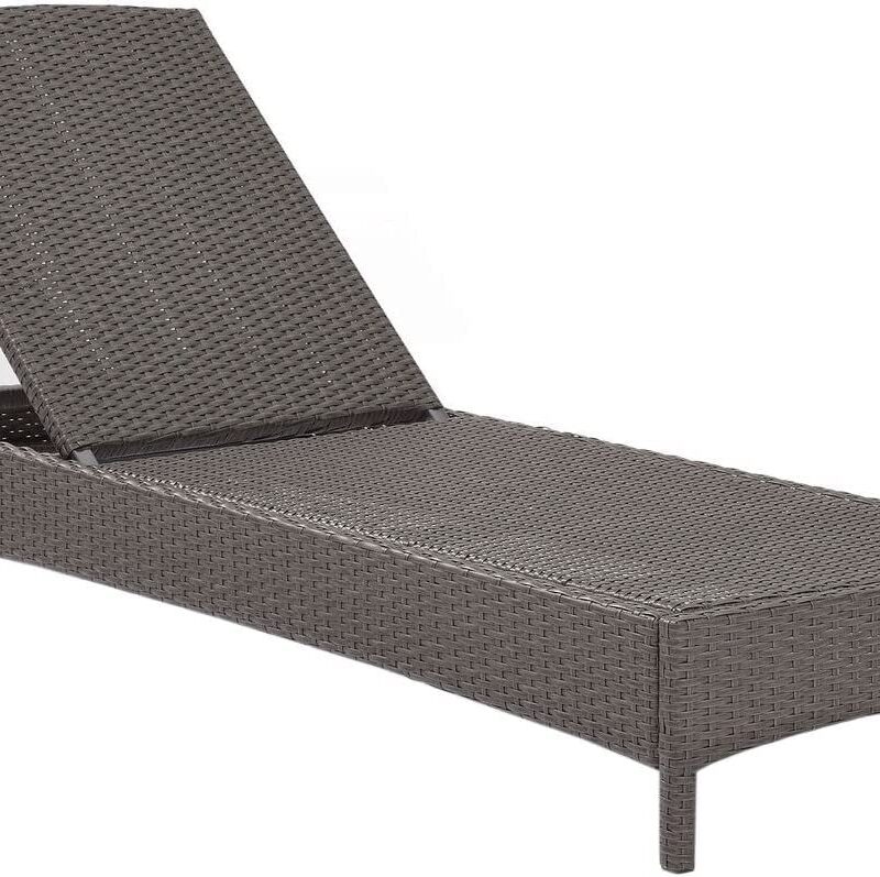 DEVOKO Outdoor Double Chaise (Dark Brown/Grey) - Image 5