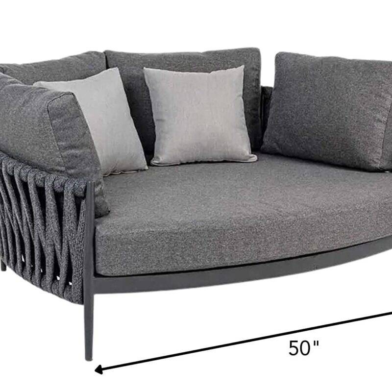 Outdoor Grey Rope Daybed Set - Image 4