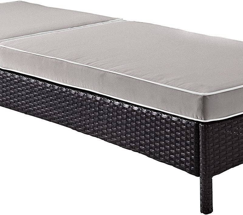 DEVOKO Outdoor Double Chaise (Dark Brown/Grey) - Image 3