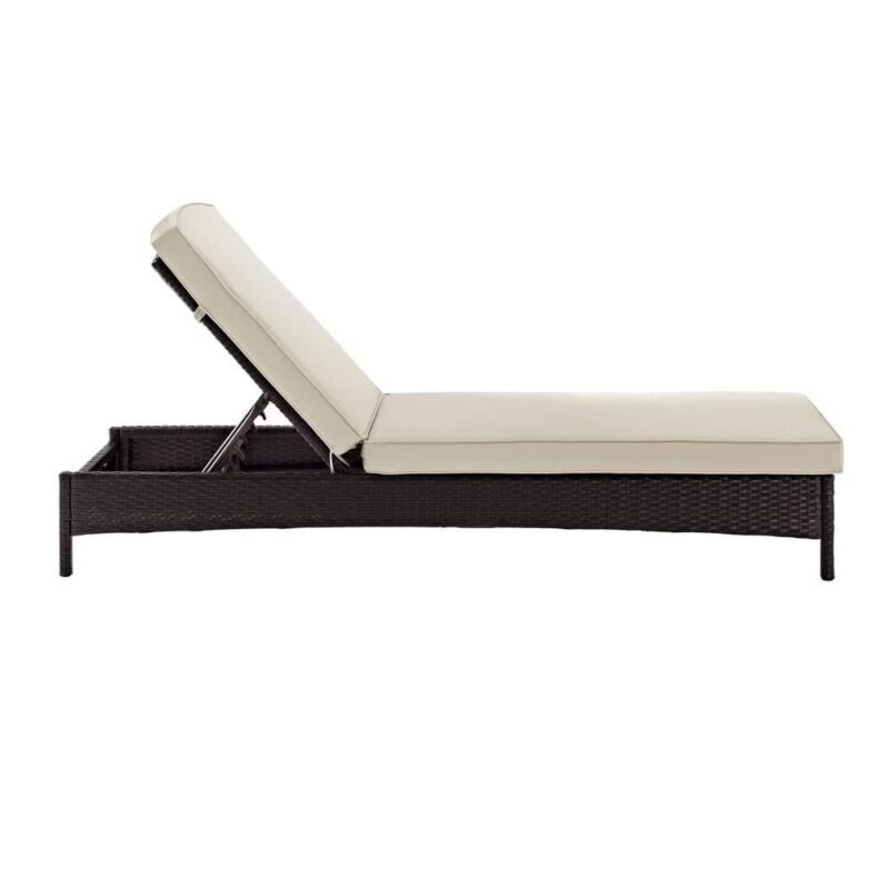 DEVOKO Outdoor Double Chaise (Dark Brown/Cream) - Image 6