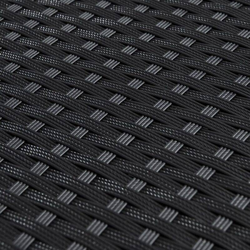 DEVOKO 6-Piece All-Weather Wicker Patio Furniture Set (Black/Grey) - Image 5