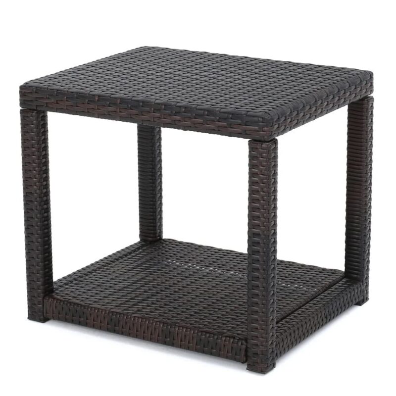 DEVOKO 3-Piece Rattan Patio Furniture Set (Dark Brown) - Image 5
