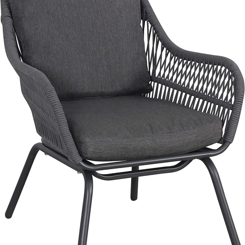 3-Piece Outdoor Conversation Set – Dark Grey - Image 3