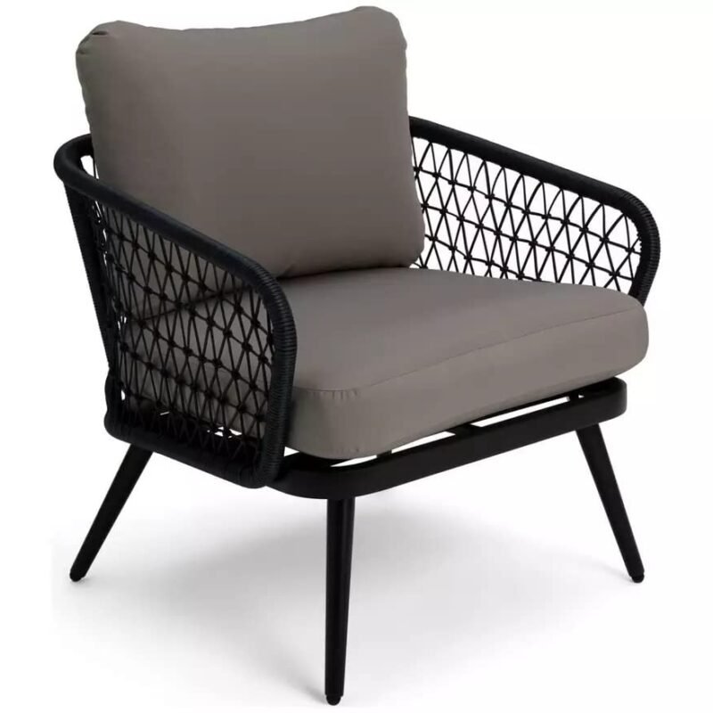 Rope Patio Furniture Set (Black & Grey) - Image 6