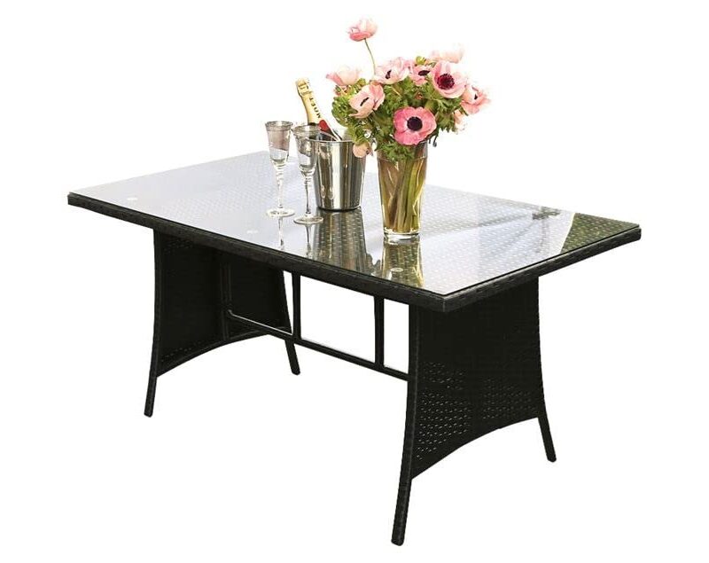 DEVOKO 6-Piece Patio Furniture Set - Black & Grey Outdoor Dining Conversation Set - Image 7