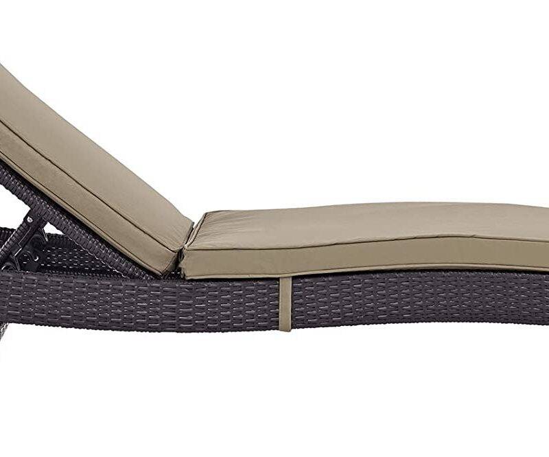 Adjustable Chaise Lounge Rattan Wicker Patio (Beige Set 2) - Image 4
