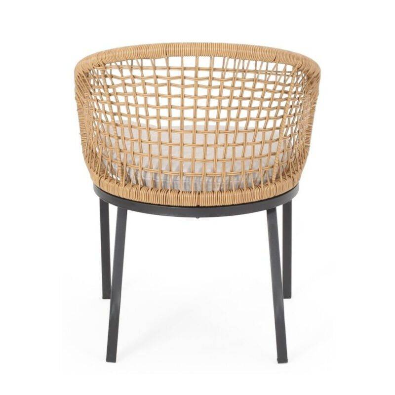 Outdoor Patio Bistro Set with Cushions – Beige/Off-White - Image 4